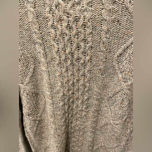 Women’s Treasure & Bond Tan Speckled Cable Crewneck Sweater Size Extra Small - Picture 7 of 9